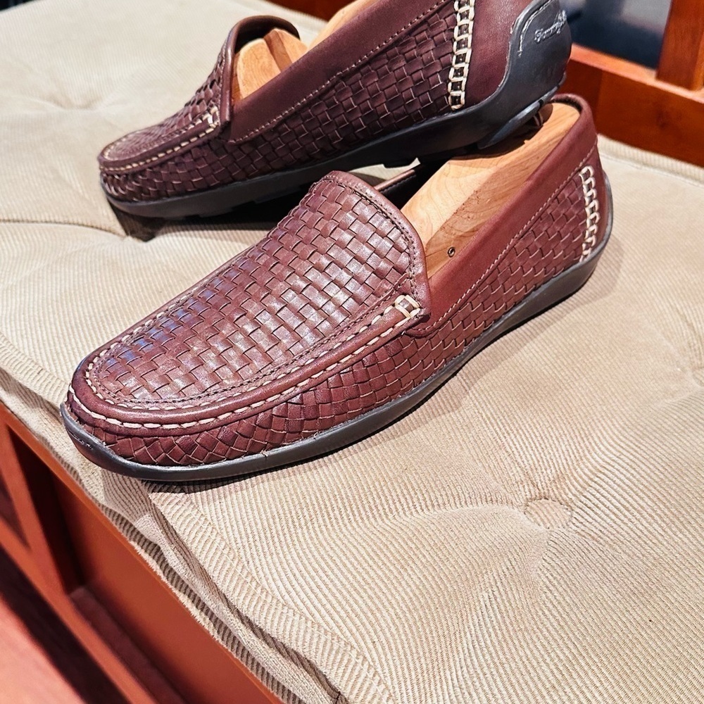 Tommy Bahama Orson Venetian Woven Leather Drivers. - Picture 14 of 14